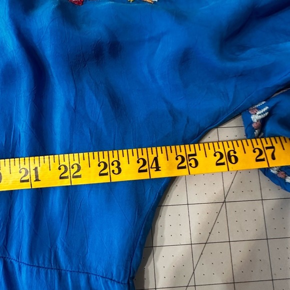 Johnny Was Size P/L Blue Vanessa Blue Floral Embroidered Tunic Blouse - Picture 10 of 14